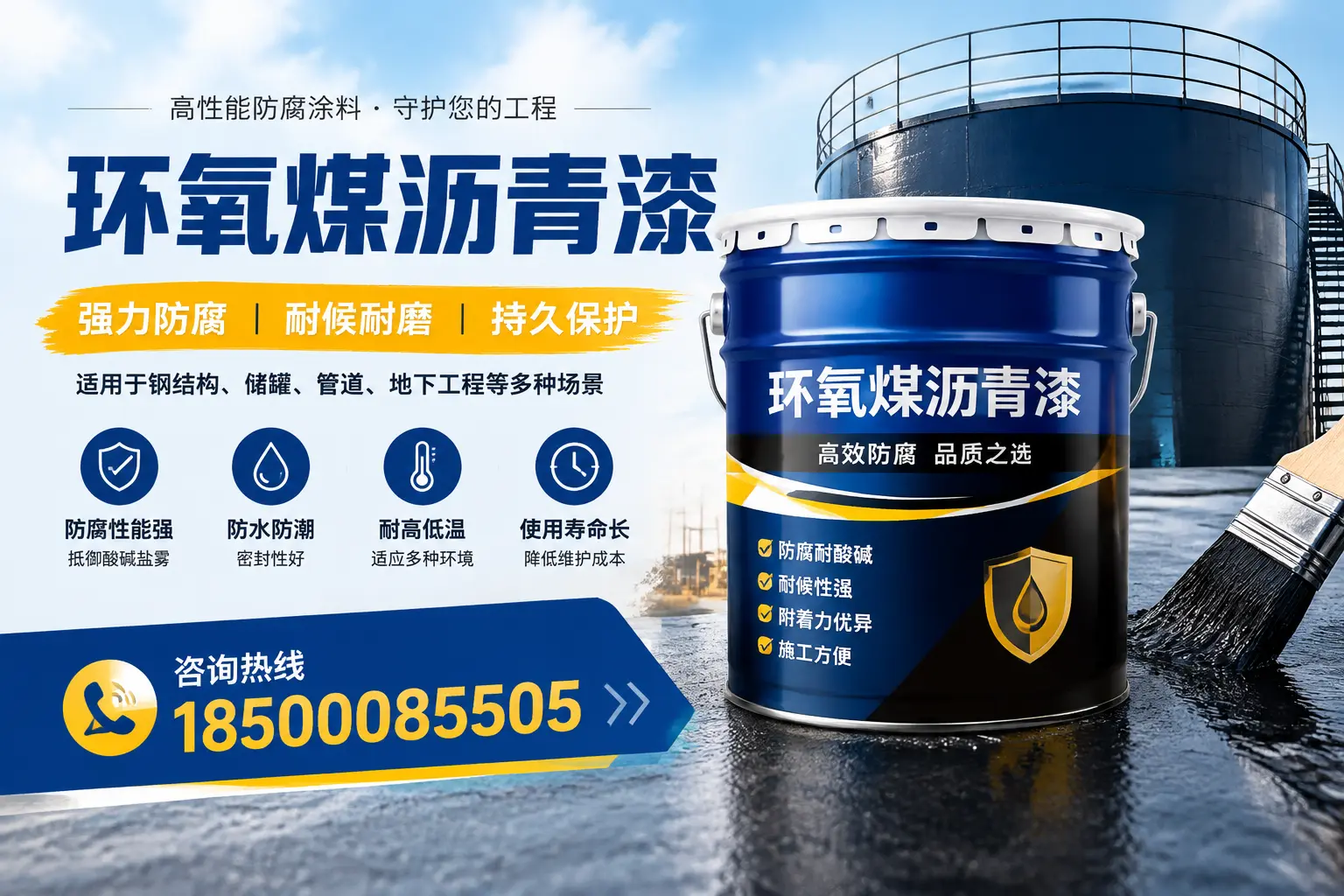 环氧煤沥青漆在工业中的应用，陵水企业的选择